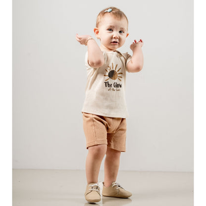 Baby Summer Short Set | Graphic T-Shirt & Shorts (2-Piece, 3 Colors)