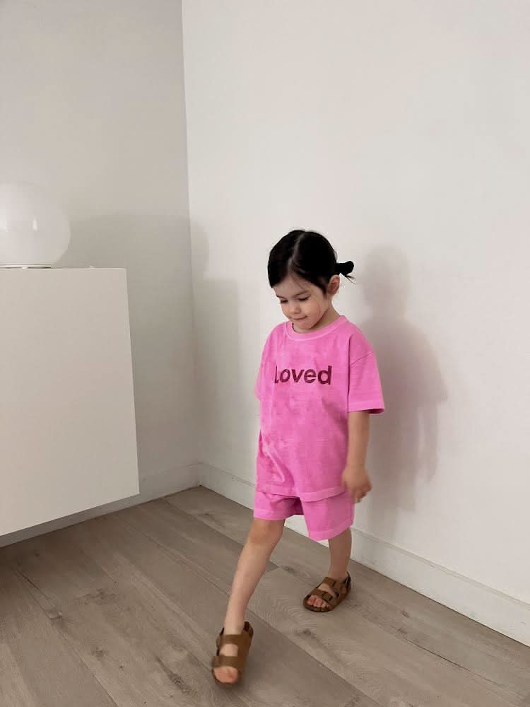 Kids Loved Garment-Dyed T-Shirt and Shorts Set (6m-7y) - 4 Colors