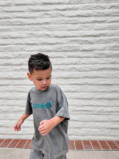 Kids Loved Garment-Dyed T-Shirt and Shorts Set (6m-7y) - 4 Colors