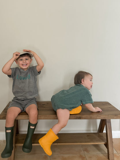 Kids Loved Garment-Dyed T-Shirt and Shorts Set (6m-7y) - 4 Colors
